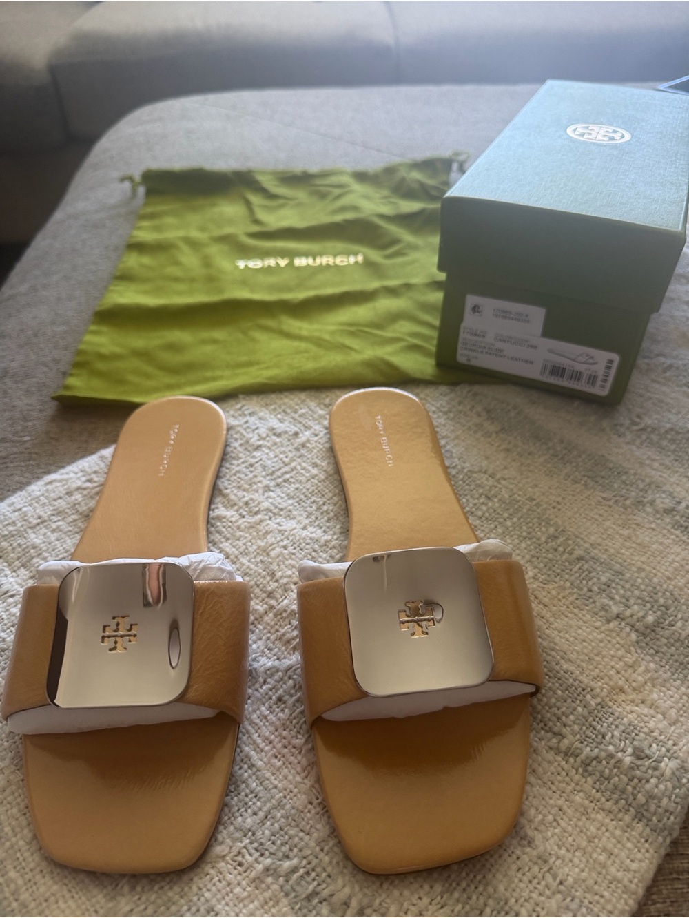 Tory Burch Olive Green Shoe Box with Label